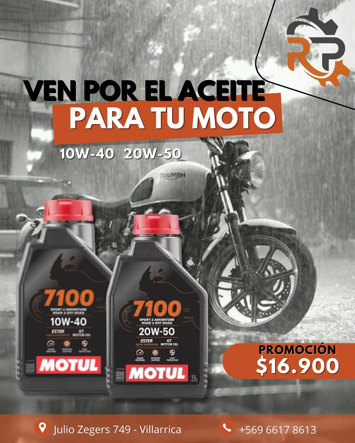 Aceite Motul 7100 para motos en Repuestos Palma