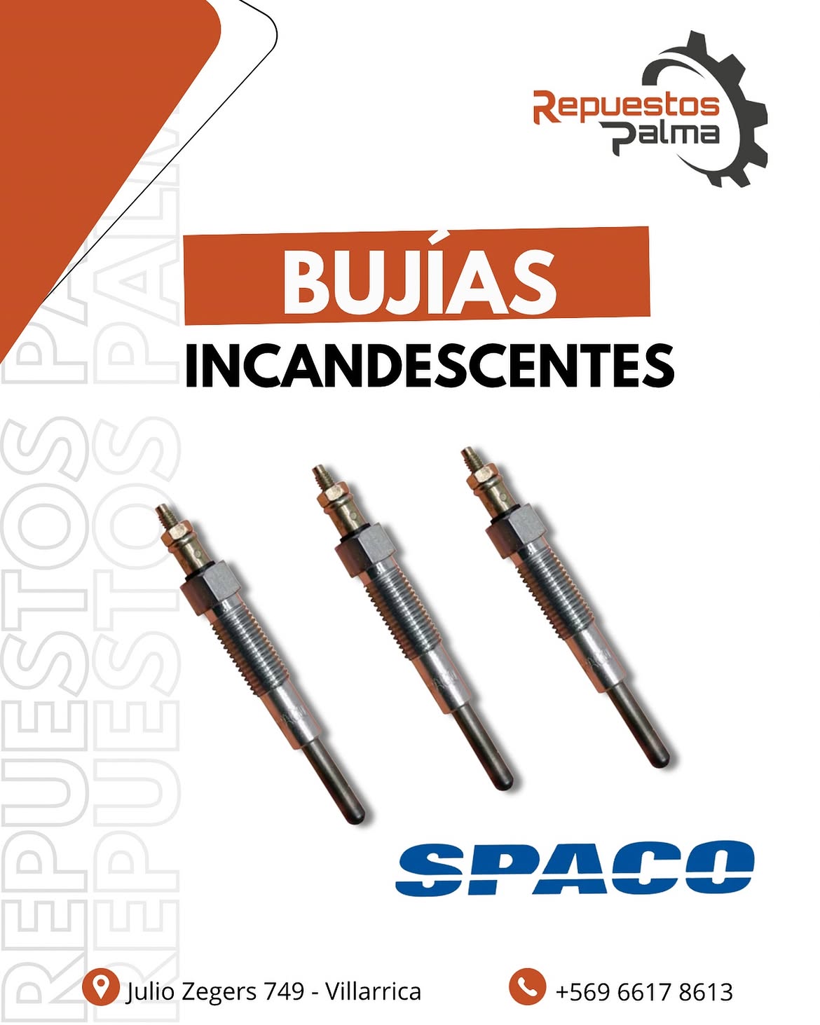 Bujías incandescentes SPACO en Repuestos Palma
