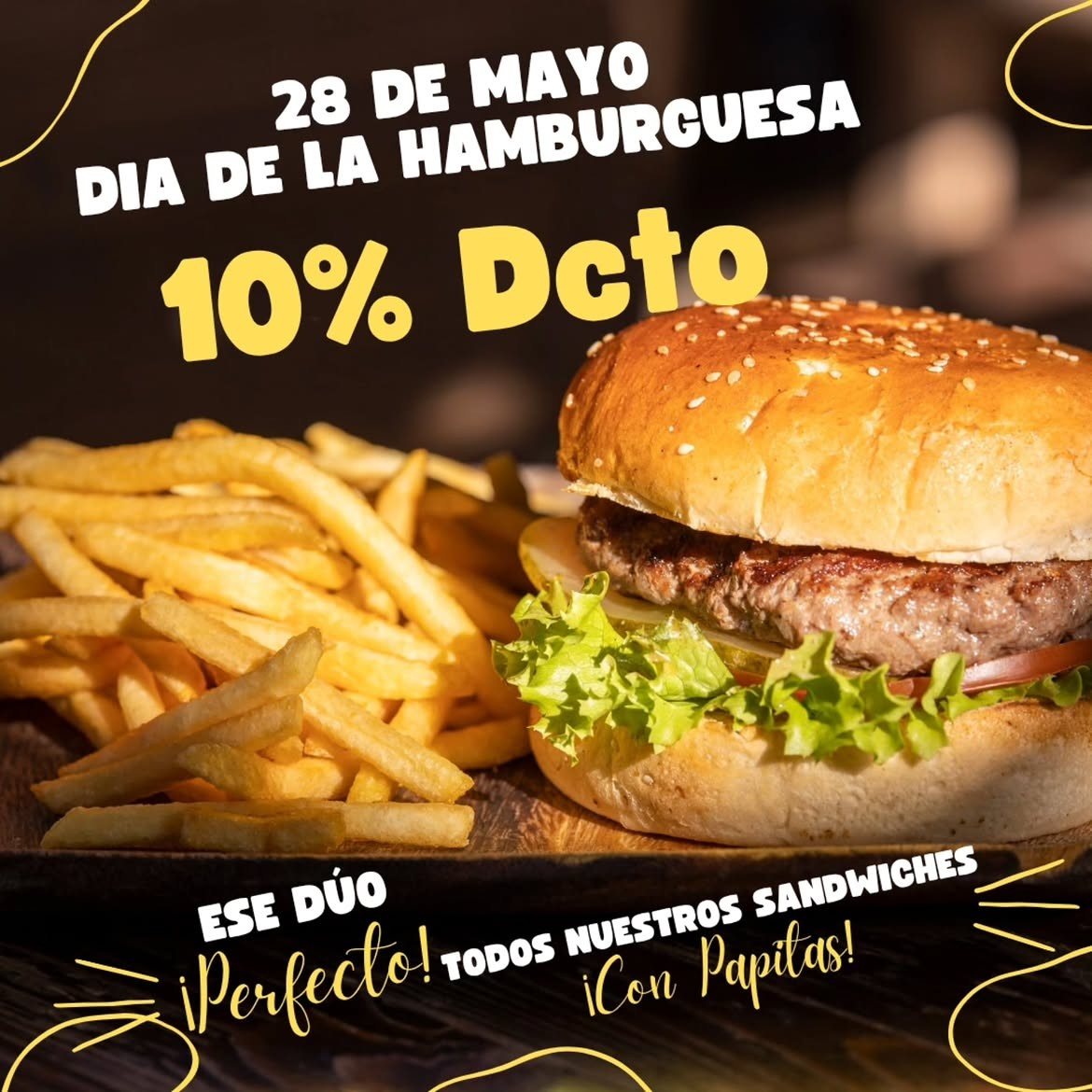 Hamburguesa con papas fritas de Von Krauss
